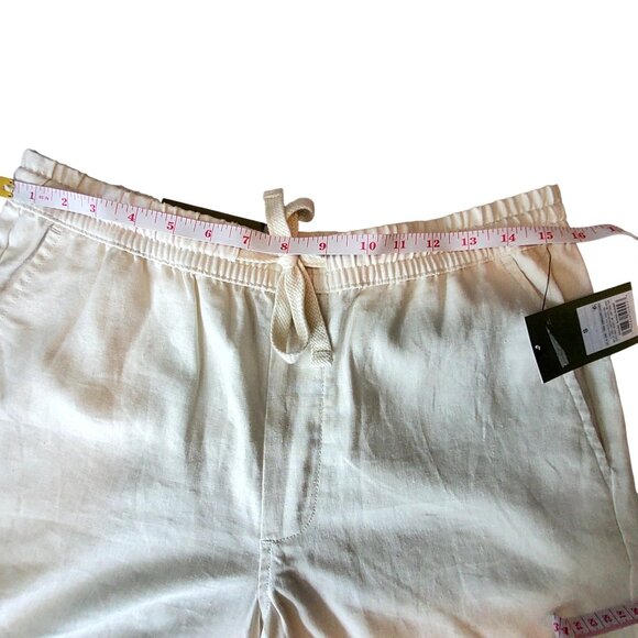 Goodfellow & Co Beige Linen-Blend Vacay Collection Pull-On Shorts 7" Inseam Sz S - Picture 3 of 11